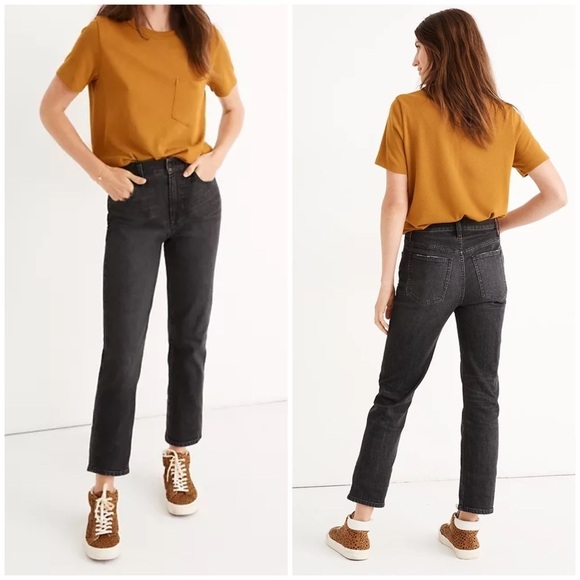 MADEWELL The Perfect Vintage Crop Jeans in Sumner Wash Black Style# AA892 - Picture 9 of 10